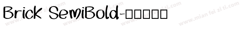 Brick SemiBold字体转换
